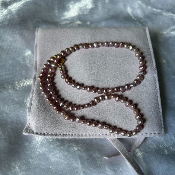 Source Unknown Jewelry - Lavender Pink Freshwater 3.5mm Pearl necklace